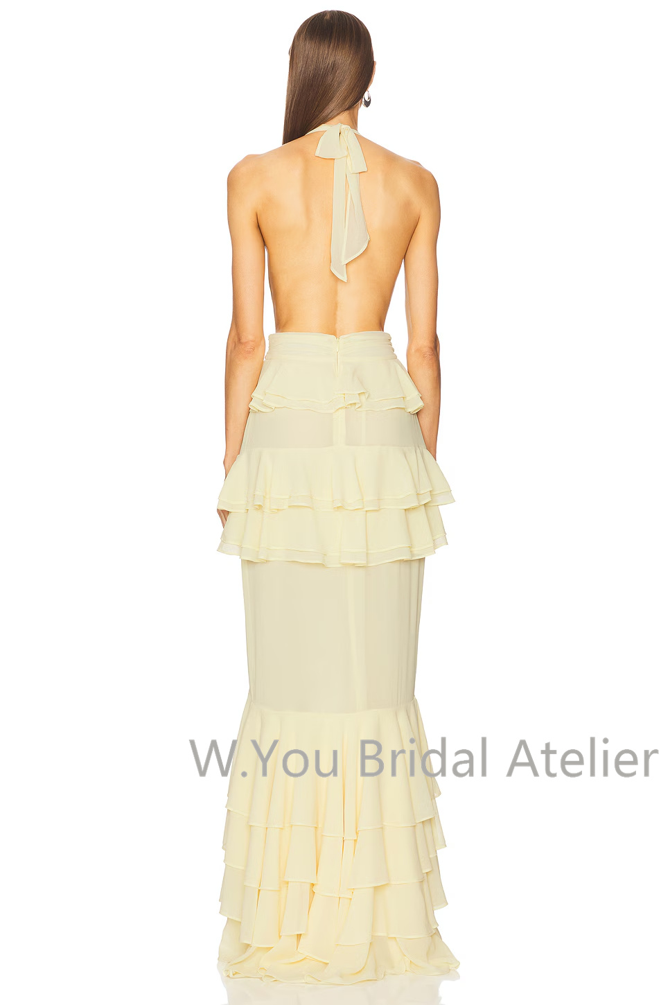 Women'S Formal Wear For A Wedding Guest - Evening Dresses Deep V Neck Halter
