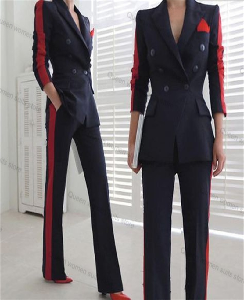 Women Formal Wear Black - Red Black Autumn Women Suit Set