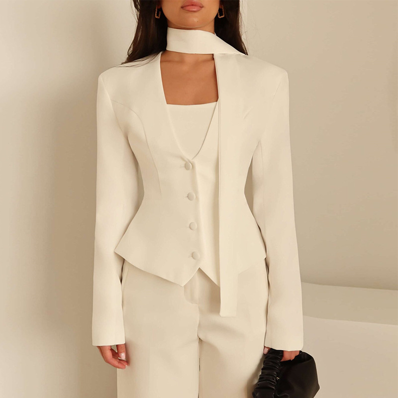 Women'S Formal Wear For A Wedding Guest - Autumn Women Suit 1 Piece Short