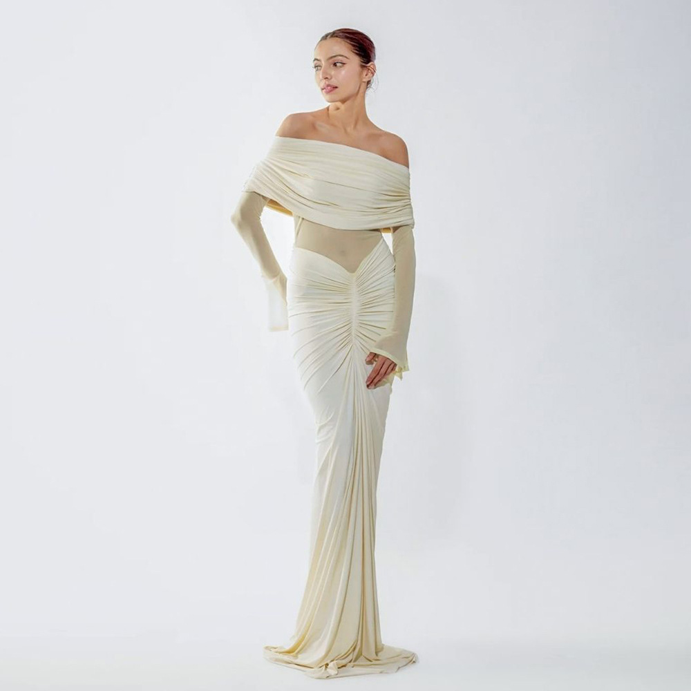 Beige Women Prom Dress Sexy Of - Women'S Formal Wear For A Wedding Guest review and price