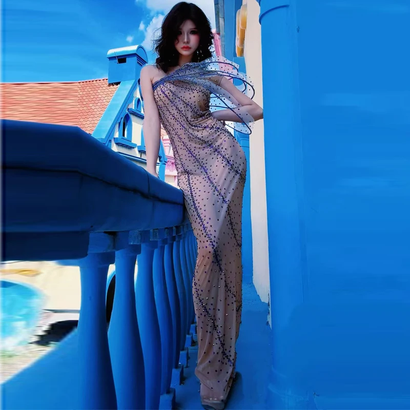 Luxurious Rhinestones Long Dre - Women Formal Wear Photoshoot review and price