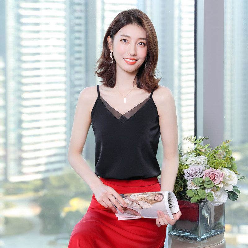 New style ice silk camisole bl - Women Formal Office Wear Tops review and price