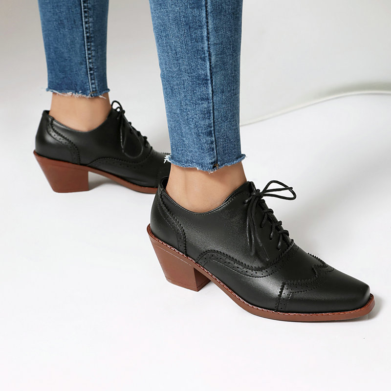 Women Oxford Shoes Point Toe W - Pump Heel Block review and price