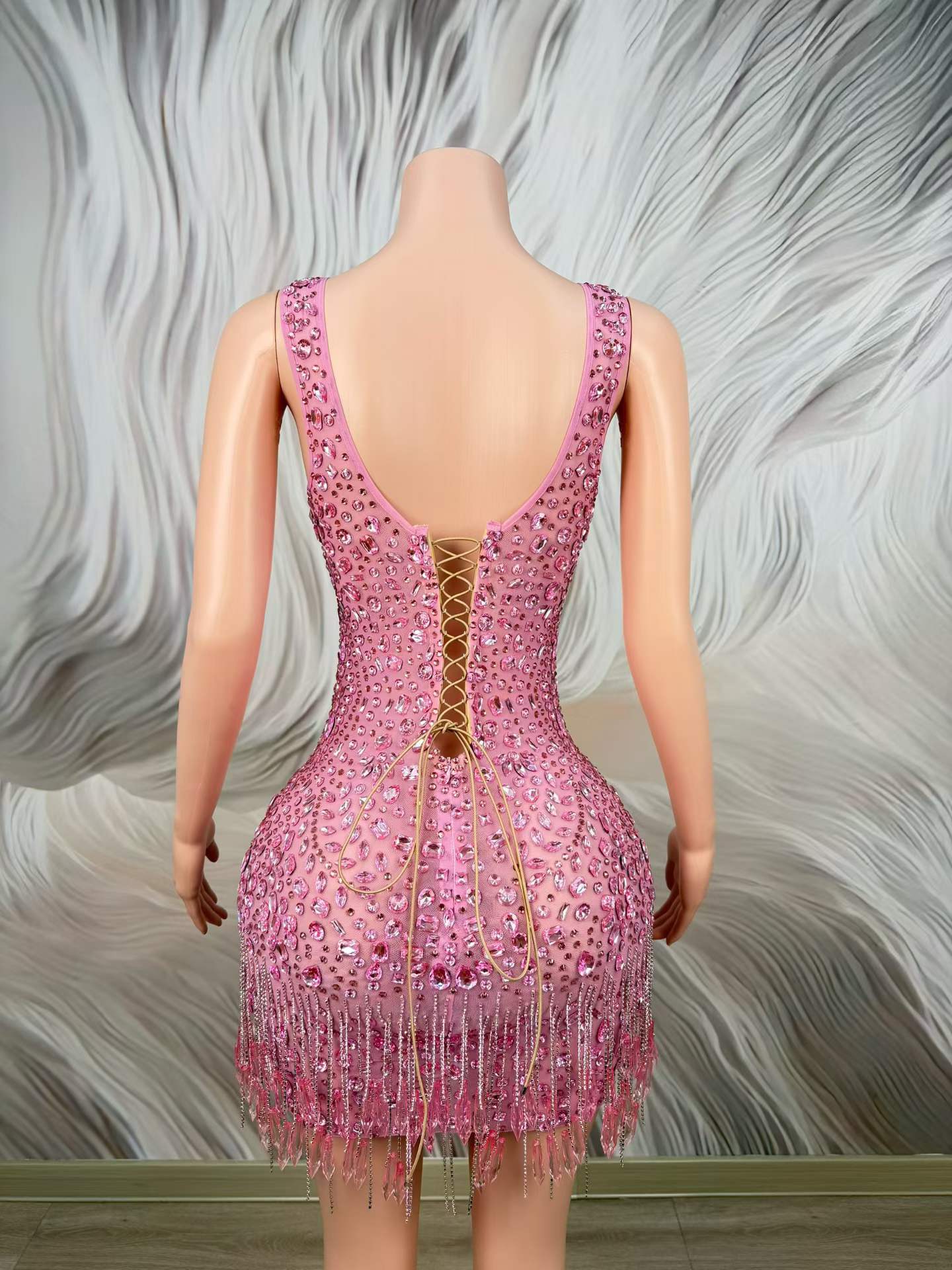 Luxury Sparkly Pink Rhinestone - Women Formal Wear Photoshoot review and price