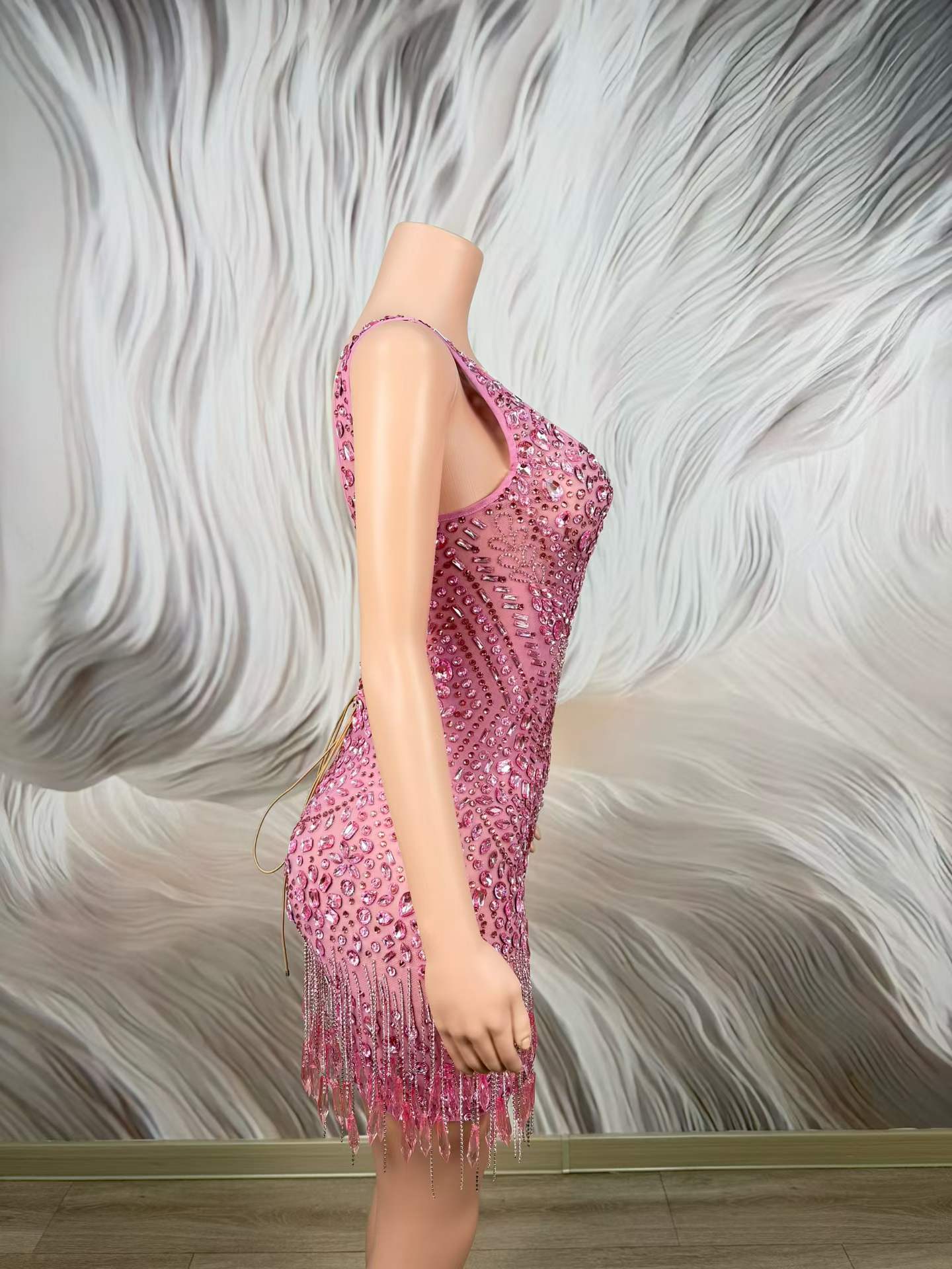 Luxury Sparkly Pink Rhinestone - Women Formal Wear Photoshoot review and price