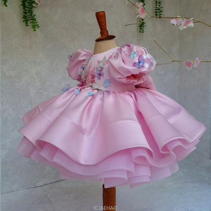 New Kids Satin Dress Bubble Sl - Women'S Formal Wear For Girls review and price