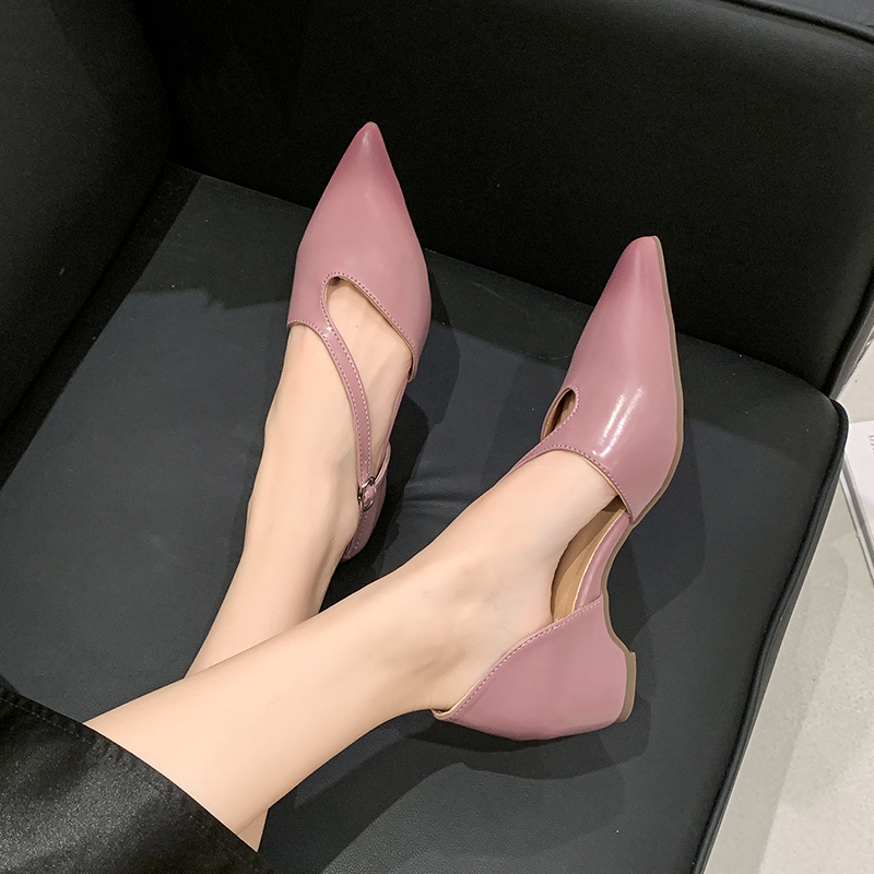French Pointed Toe Sandals Wom - Pump Heel Block review and price