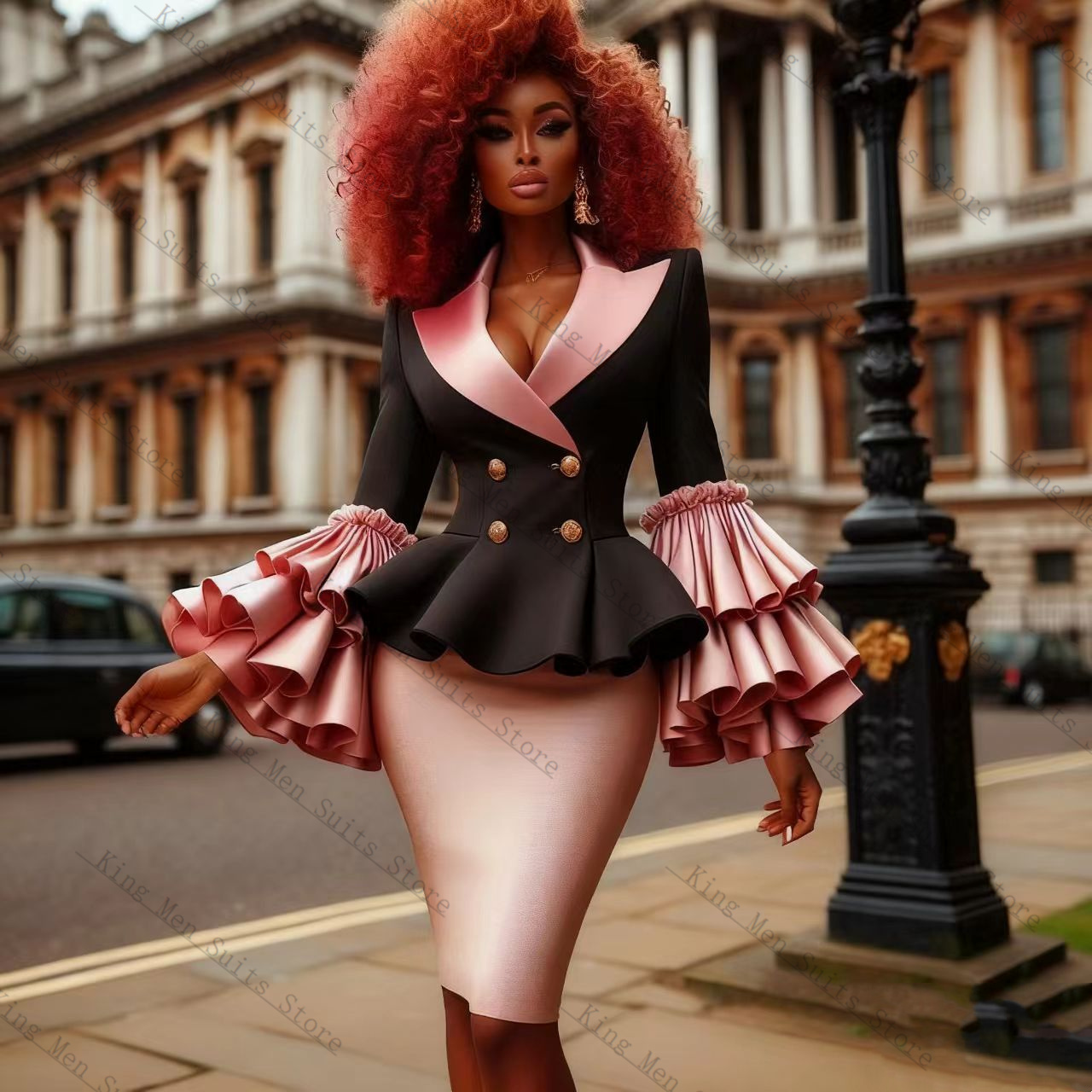 Black Pink Women Suit Set 2 Pc - Women'S Formal Wear For A Wedding Guest review and price