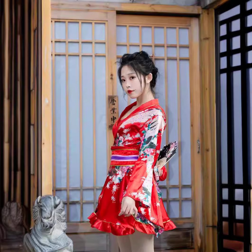 Women Red Formal Kimono Yukata - Women Formal Wear Photoshoot review and price