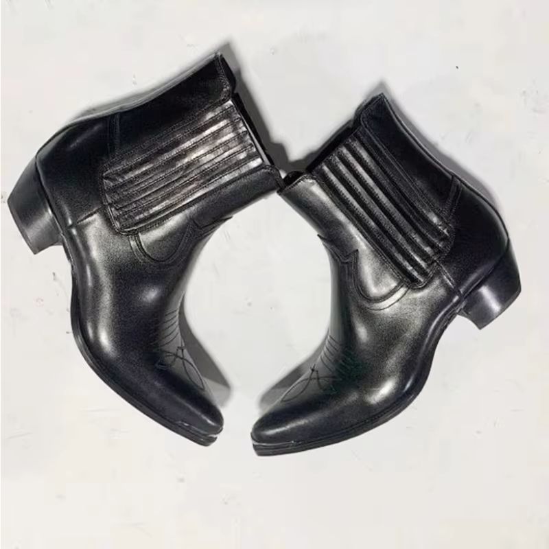 Men's Black Leather Western Ch - Women Formal Wear Western review and price
