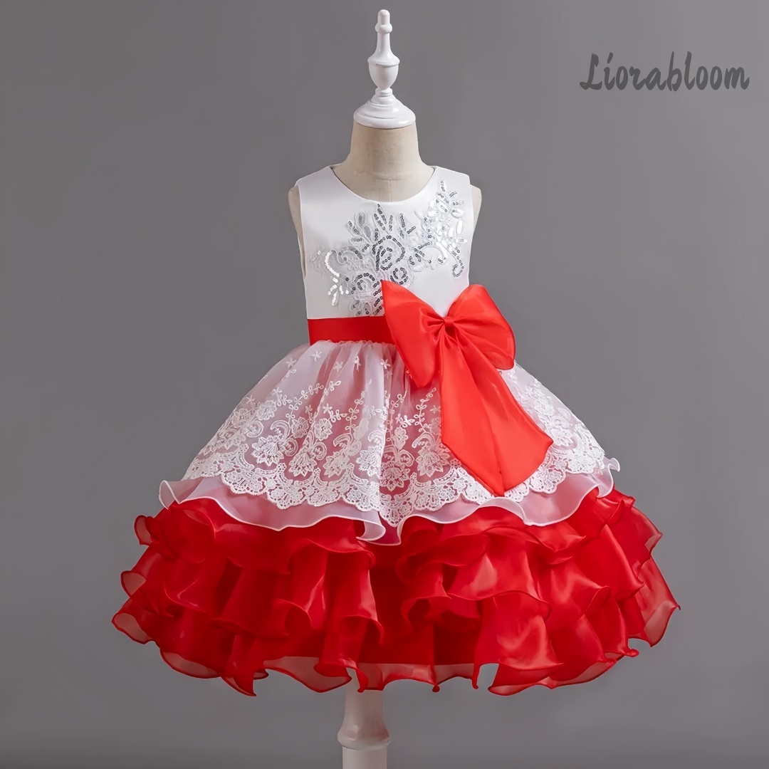 Girls' Dress With Large Bow Sl - Women'S Formal Wear For Girls review and price