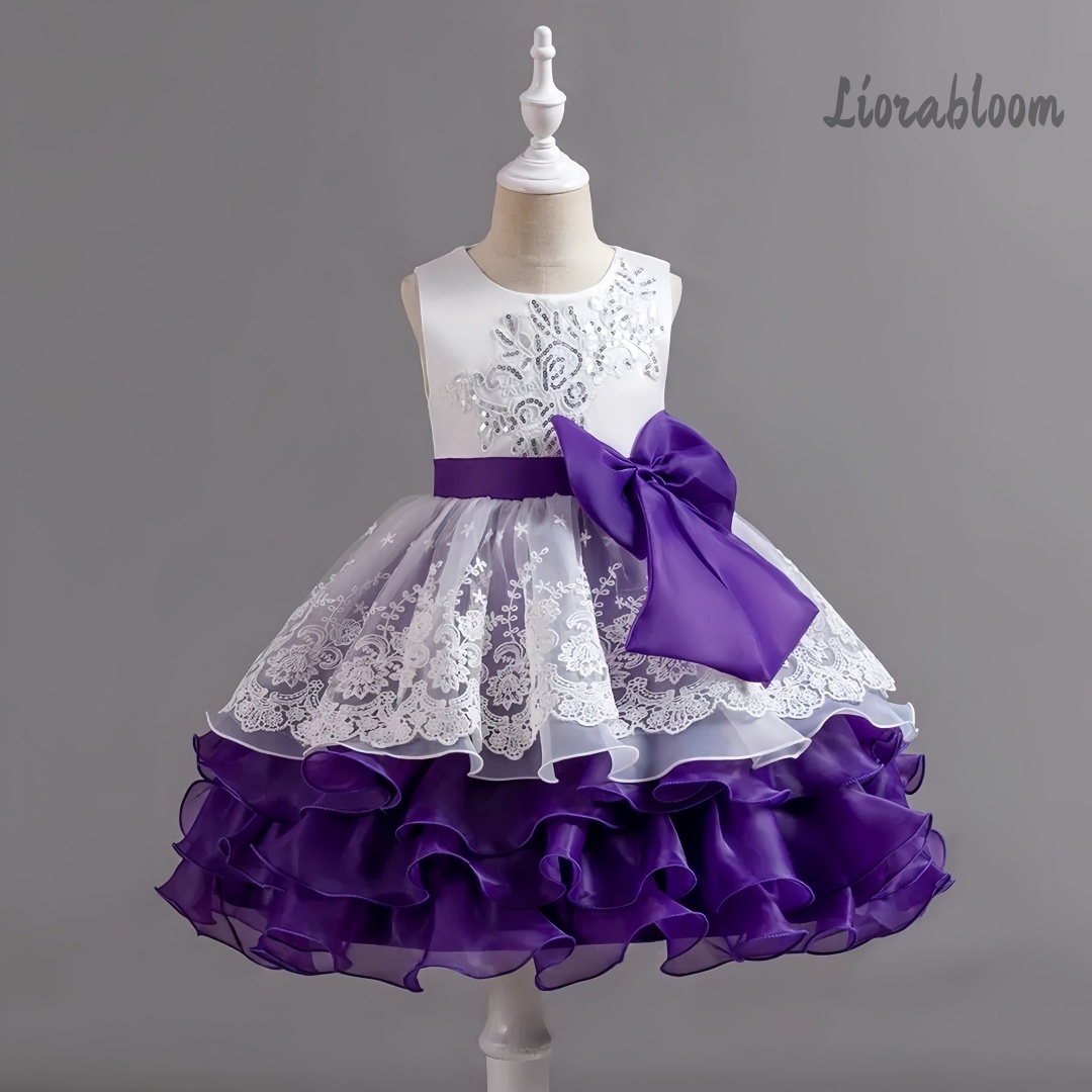 Girls' Dress With Large Bow Sl - Women'S Formal Wear For Girls review and price