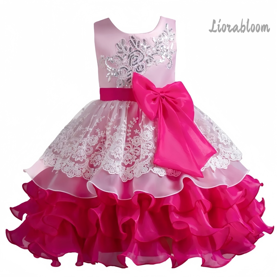 Girls' Dress With Large Bow Sl - Women'S Formal Wear For Girls review and price