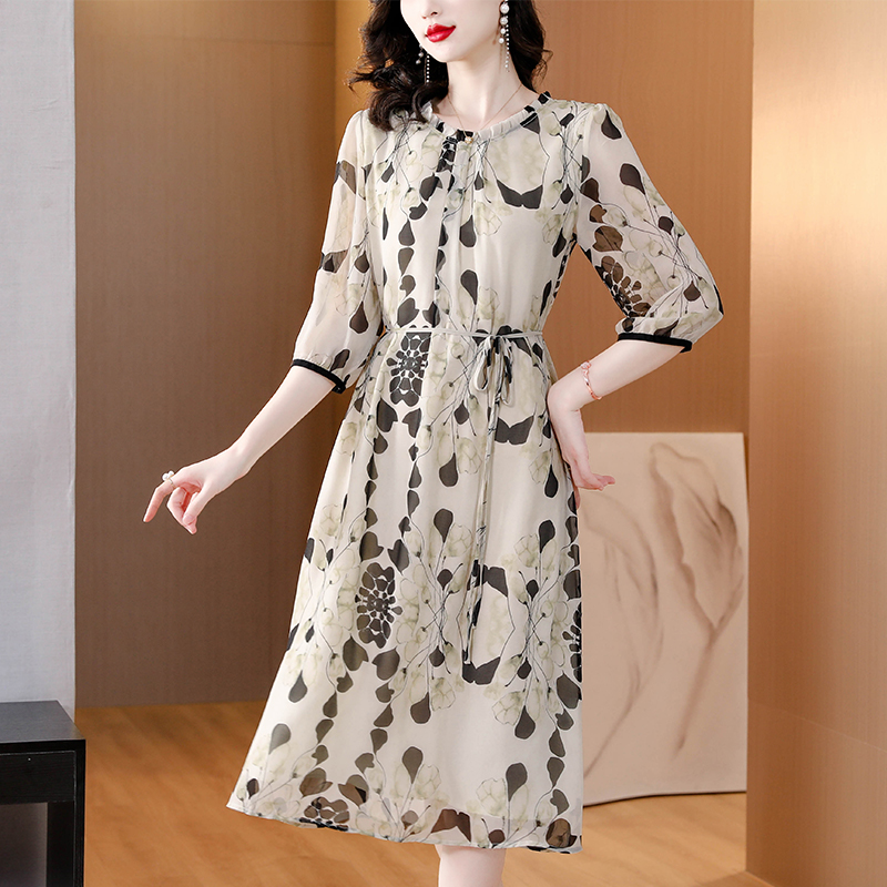 Summer Floral White Silk Beach - Women Formal Office Wear Tops review and price