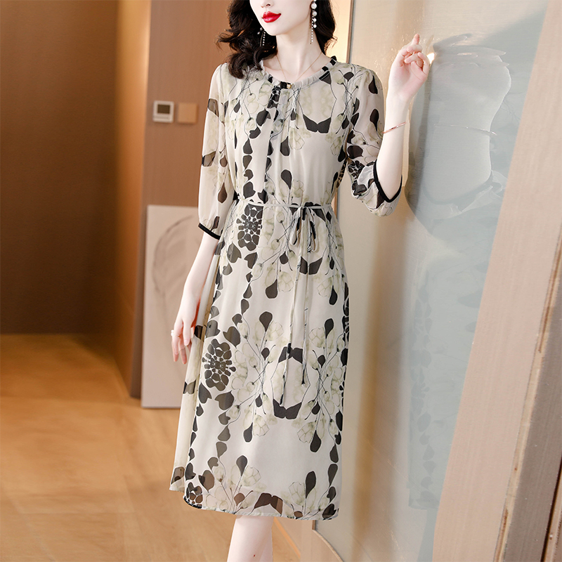 Summer Floral White Silk Beach - Women Formal Office Wear Tops review and price