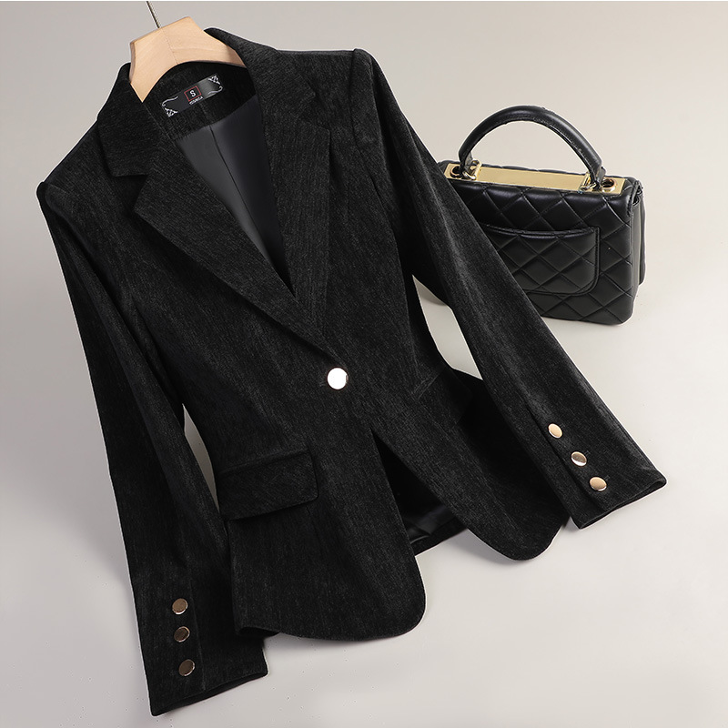 Yellow Gold Velvet Blazer Wome - Women Formal Wear Winter review and price