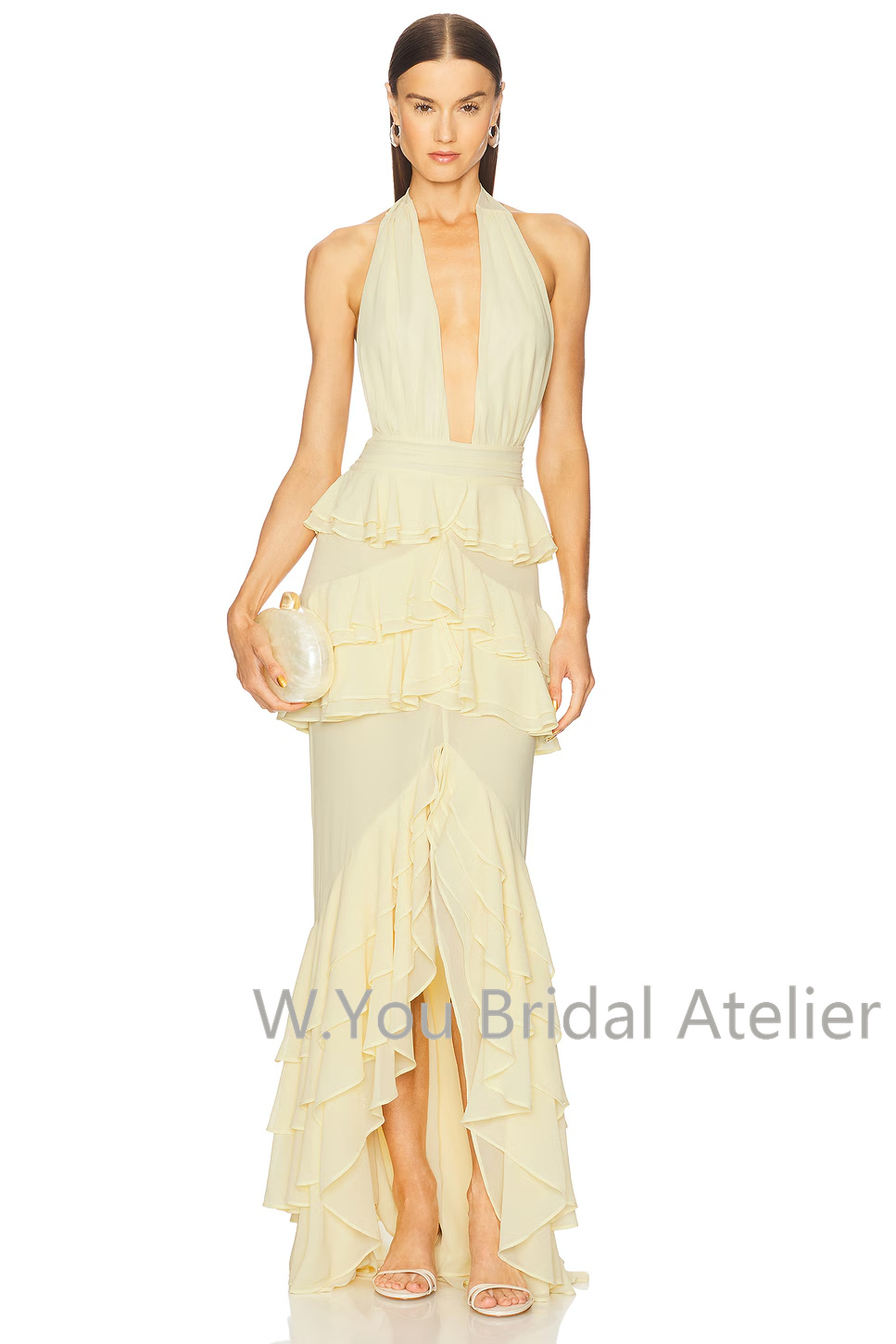 Evening Dresses Deep V Neck Ha - Women'S Formal Wear For A Wedding Guest review and price