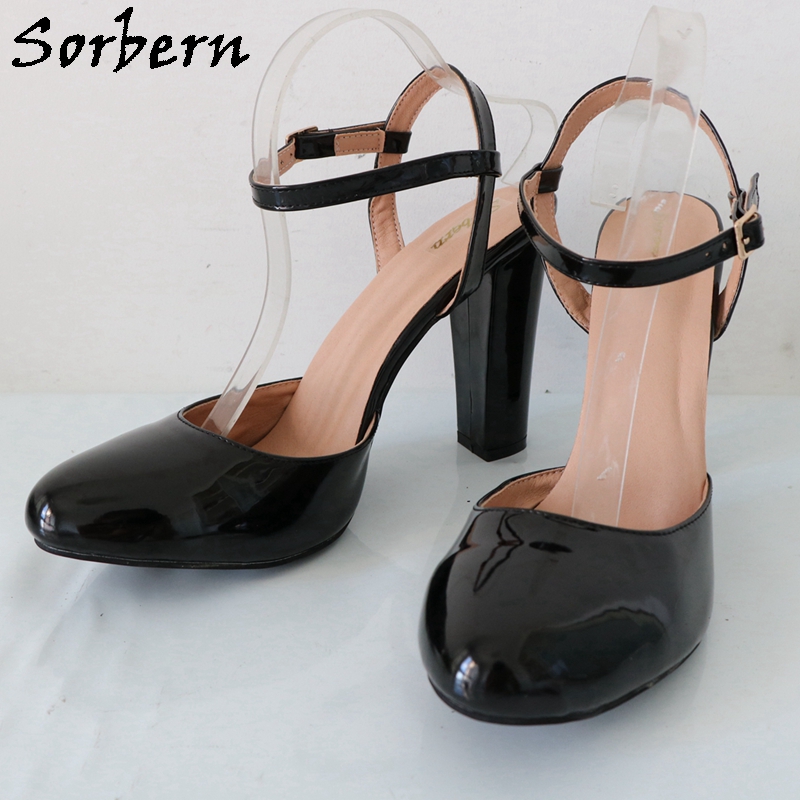 Sorbern Black Shiny Block High - Pump Heel Block review and price