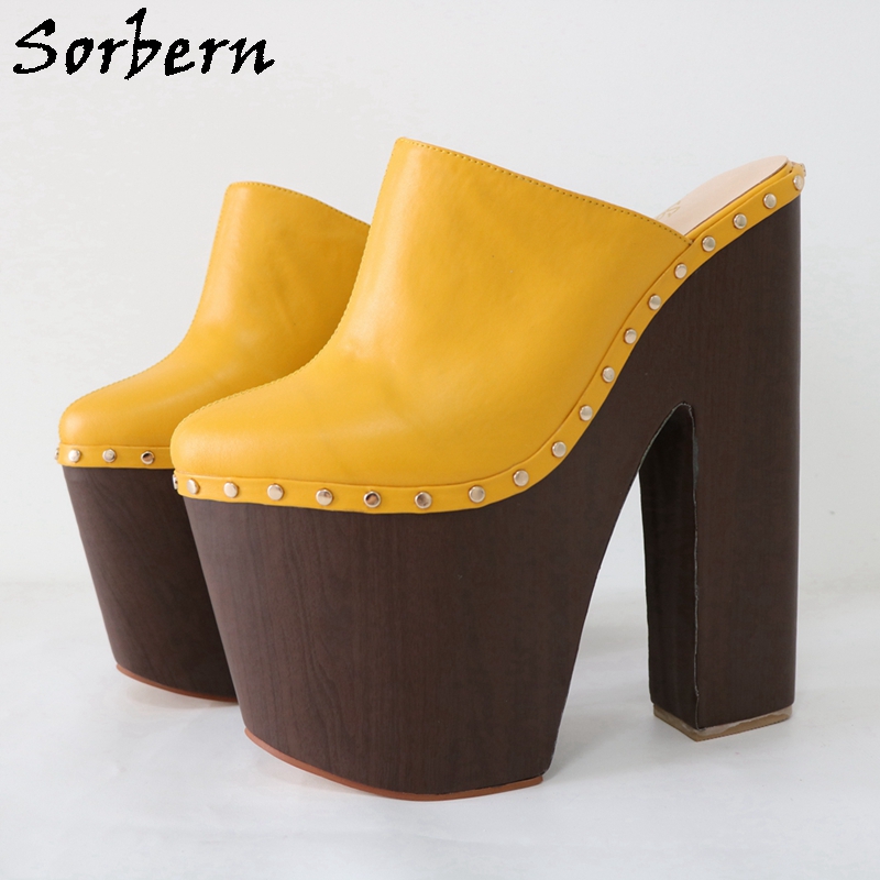 Sorbern Ginger Yellow Pump Sho - Pump Heel Block review and price