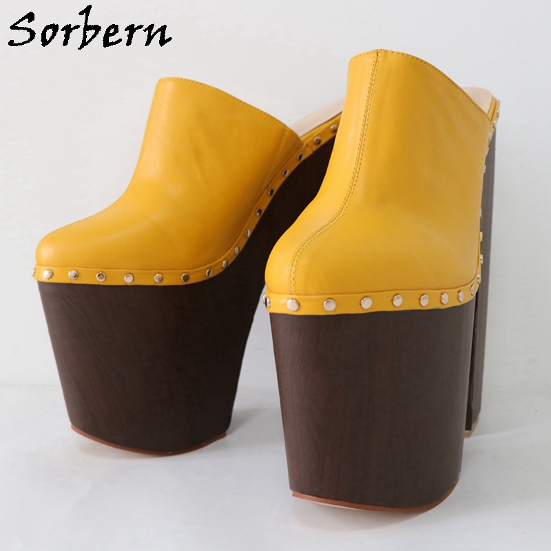 Sorbern Ginger Yellow Pump Sho - Pump Heel Block review and price