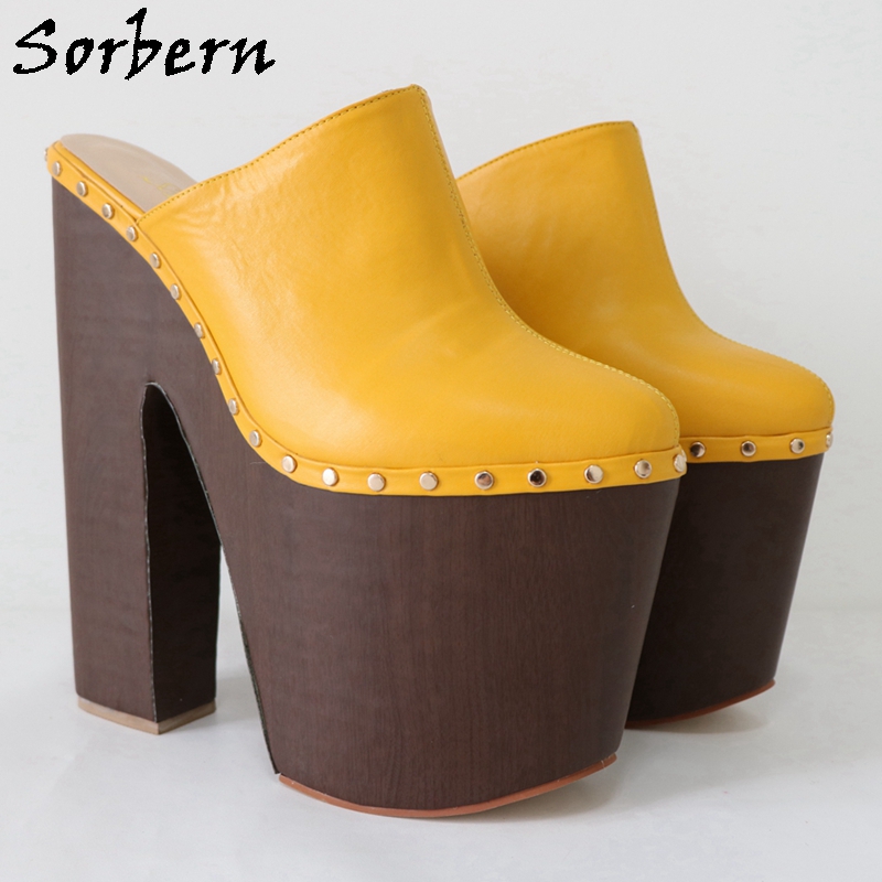Sorbern Ginger Yellow Pump Sho - Pump Heel Block review and price