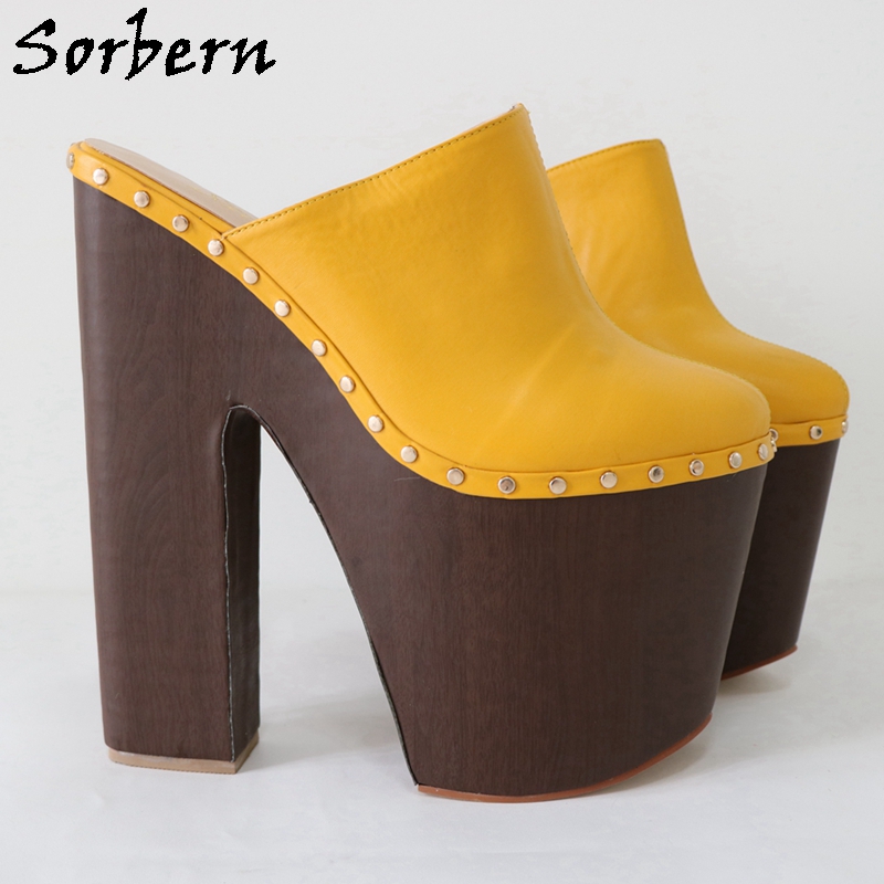Sorbern Ginger Yellow Pump Sho - Pump Heel Block review and price