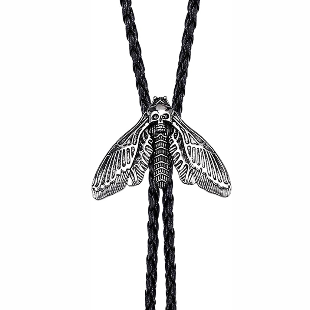 Fashion Animal Moth Bolo Tie - - Women Formal Wear Western review and price