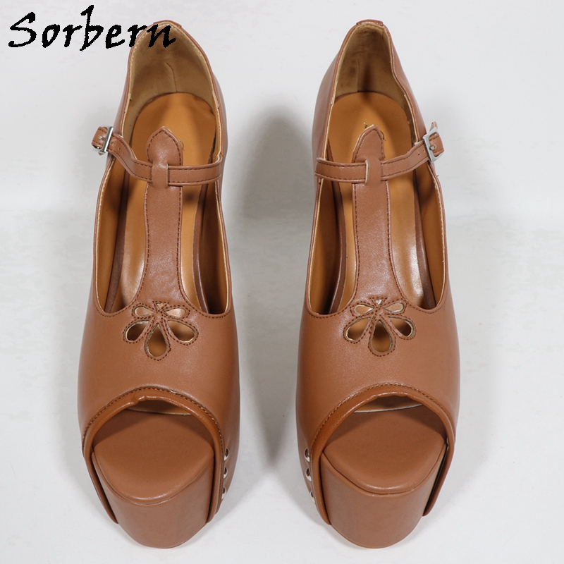 Sorbern Brown Matte Women Pump - Pump Heel Block review and price
