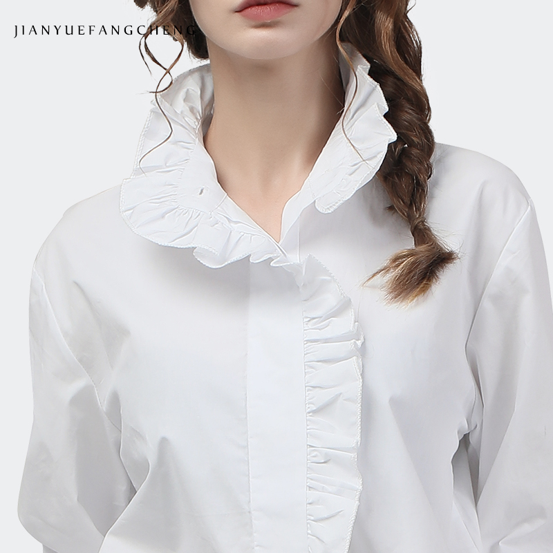 Elegant Ruffles Women White Co - Women Formal Office Wear Tops review and price