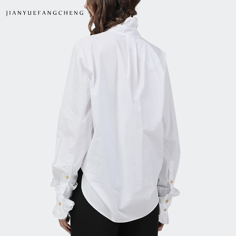 Elegant Ruffles Women White Co - Women Formal Office Wear Tops review and price