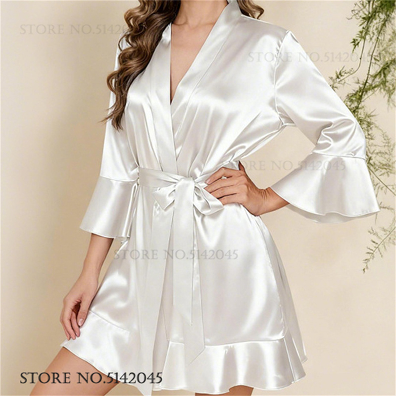 Silk Satin White Wedding Robe  - Women'S Formal Wear Wedding review and price