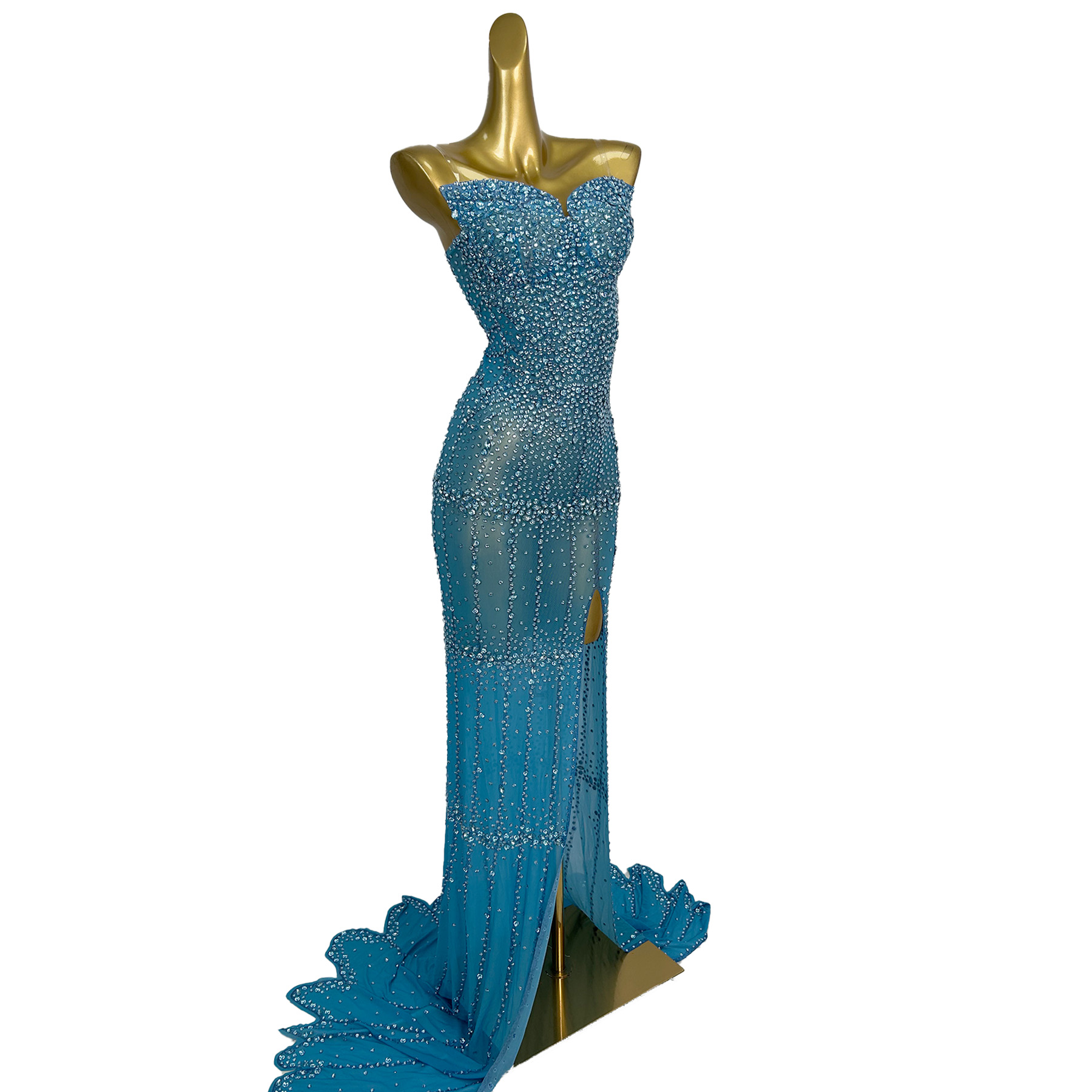 High-end Wedding Sparkly Cryst - Women Formal Wear Photoshoot review and price