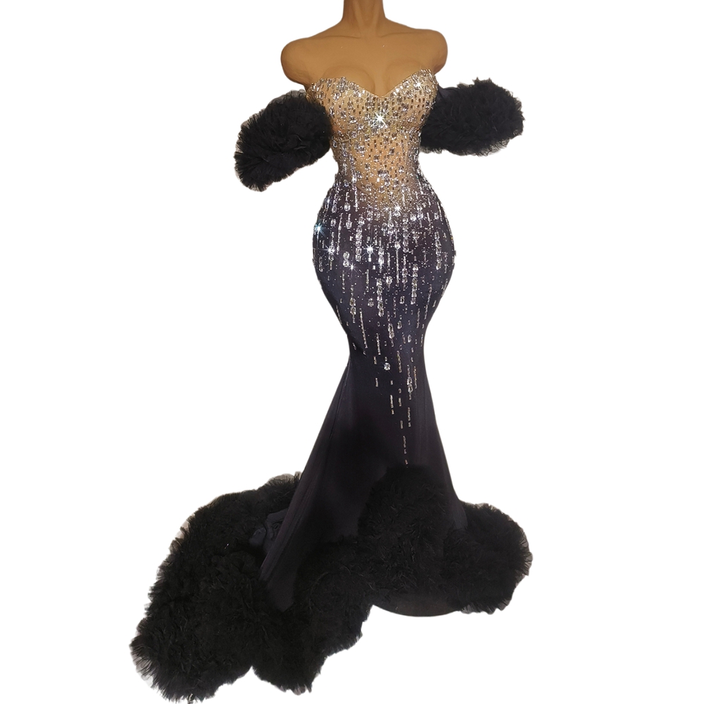 Sparkly Rhinestones Tube Floor - Women Formal Wear Photoshoot review and price