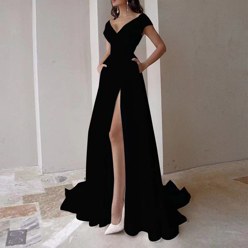 New Elegant Floor Length Lady  - Women Formal Wear Black review and price
